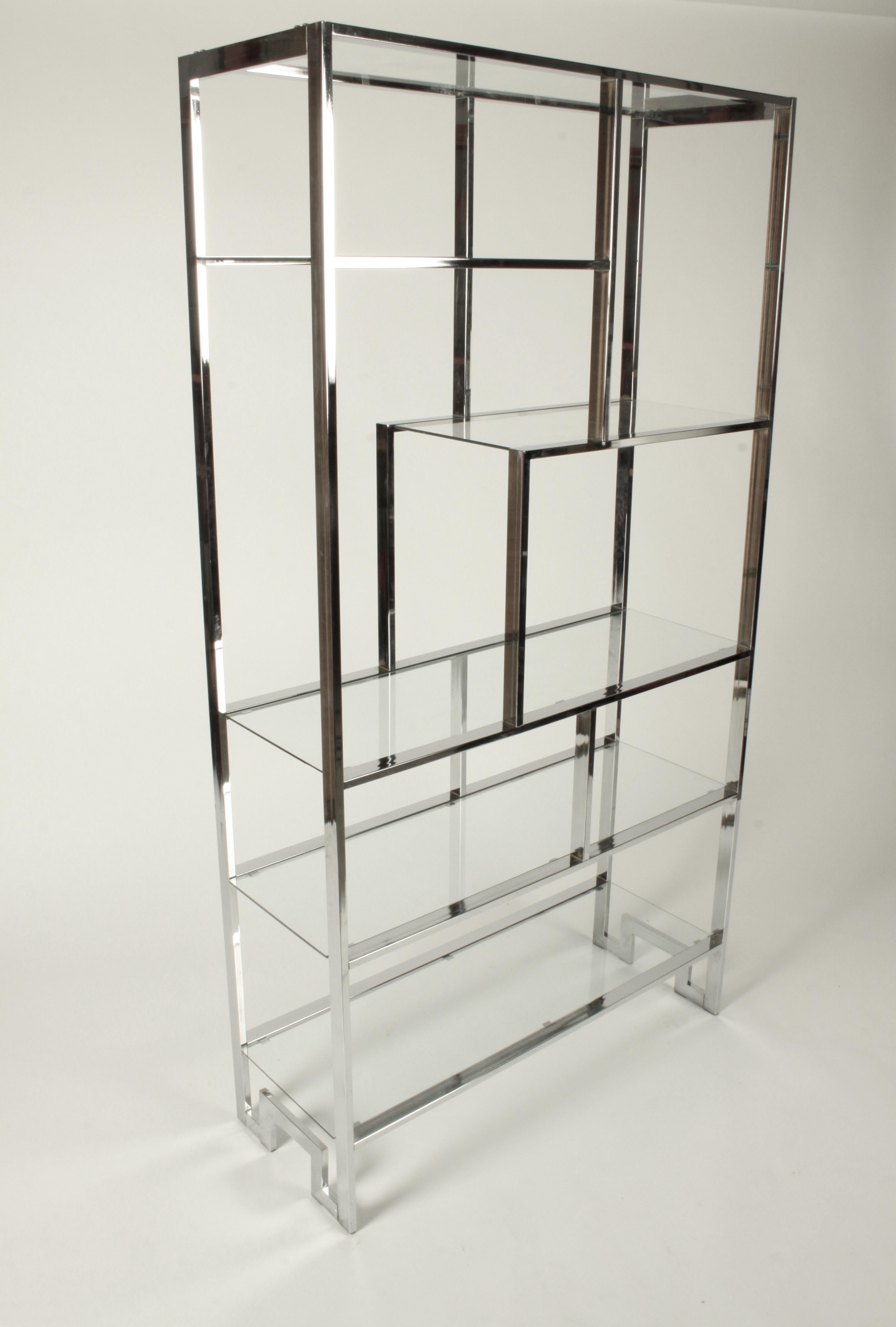 Milo Baughman for DIA Chrome Geometric Étagère 3