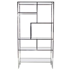 Milo Baughman for DIA Chrome Geometric Étagère