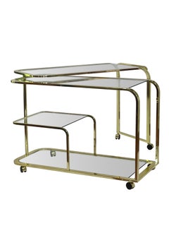 Milo Baughman for DIA Expandable Rolling Brass Bar Cart