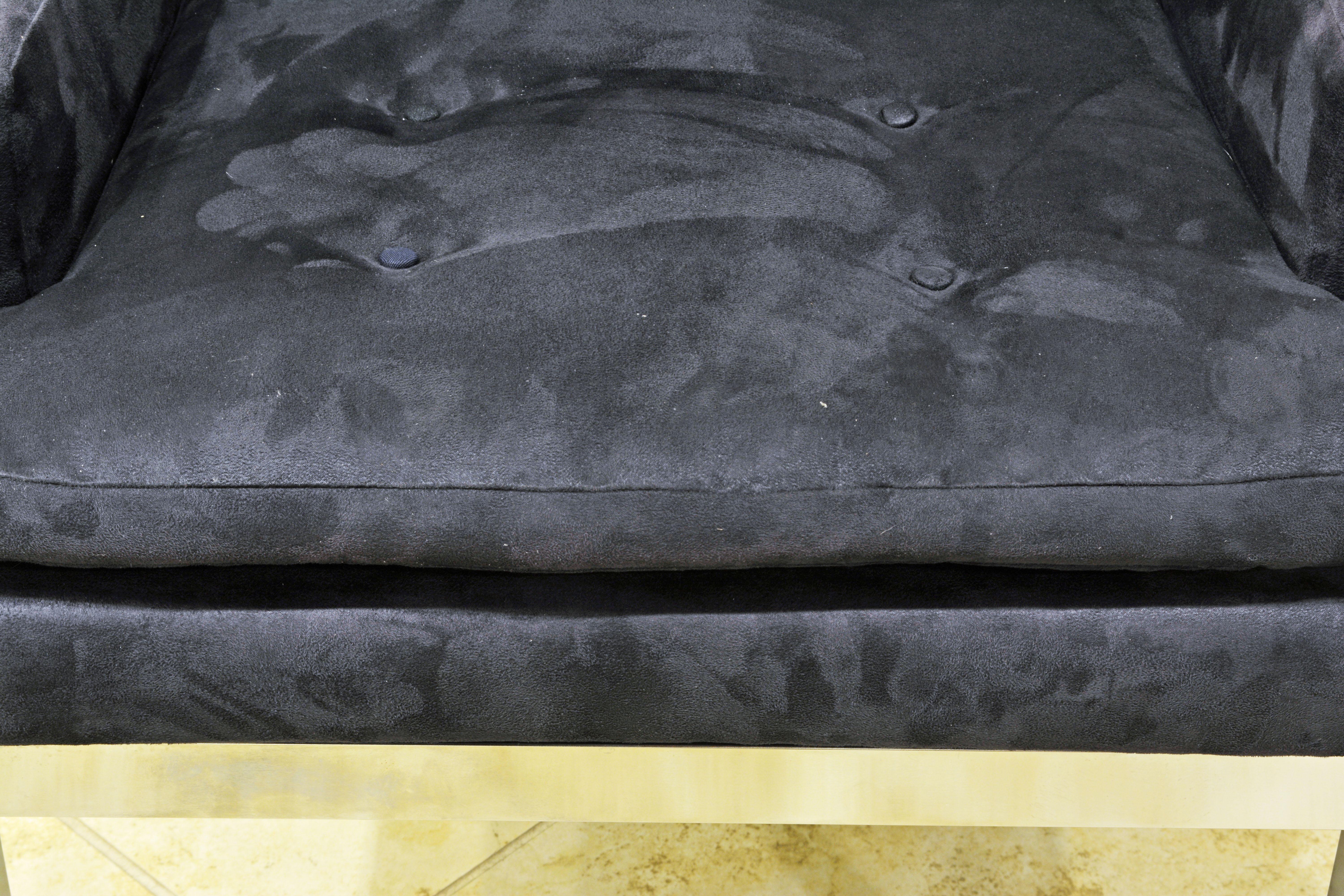 DIA Pair of Mid-Century Suede Covered Armchairs on Chrome Base 1
