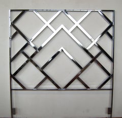 Milo Baughman for DIA Queen Chrome Headboard