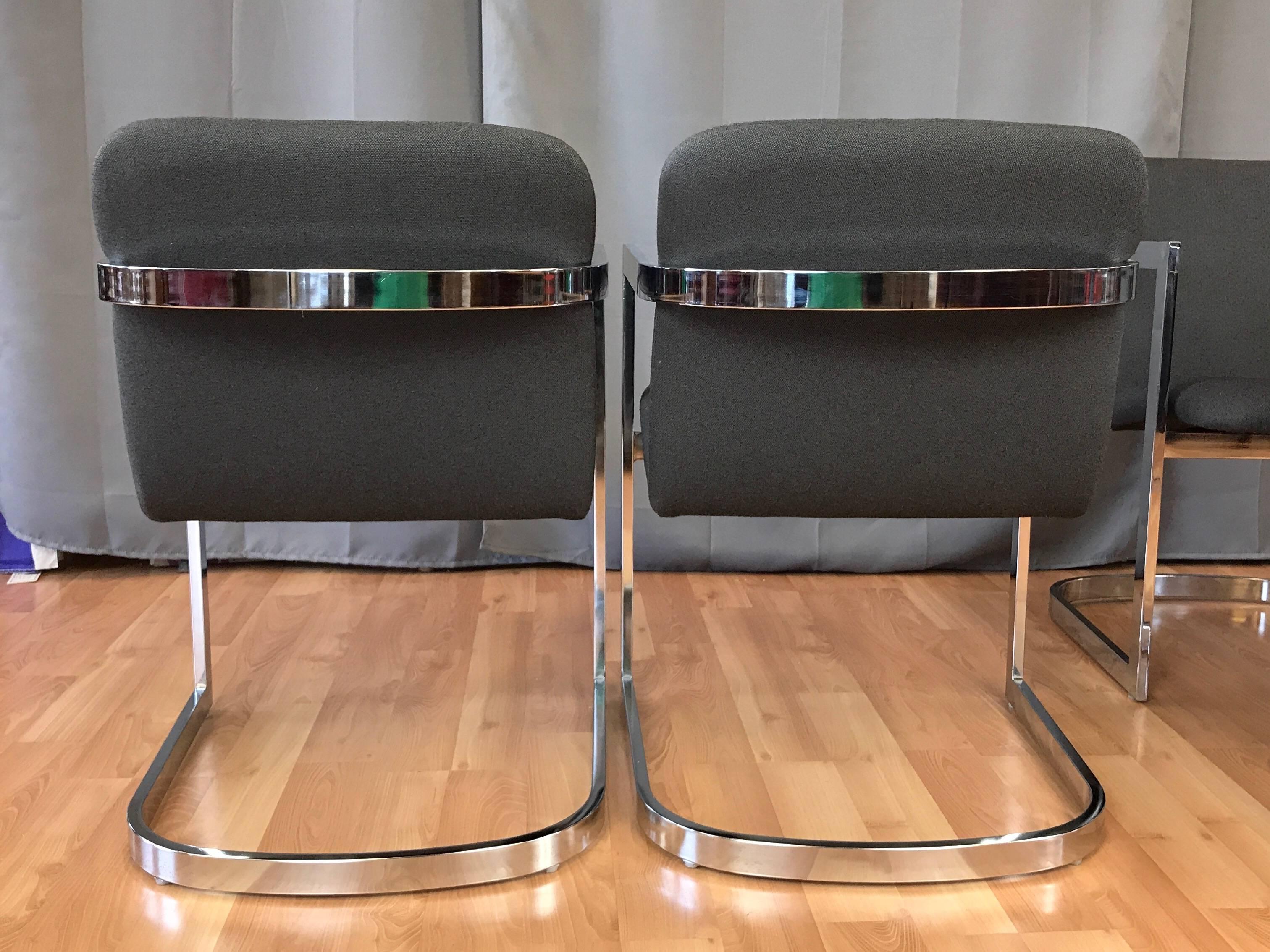 Milo Baughman for D.I.A. Set of Four Chrome Armchairs In Good Condition In San Francisco, CA