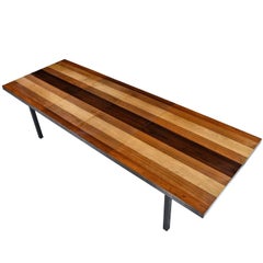 Milo Baughman for Dillingham Multi-Veneer Rosewood and Walnut Dining Table