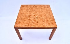 Mesa de juego Milo Baughman para Directional American Mid-Century Ash Burl
