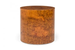 Milo Baughman per Directional Ash Burl Drum Form A / Side Table