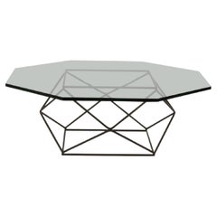 Milo Baughman for Directional Bronze and Glass Geometric Cocktail / Coffee Table