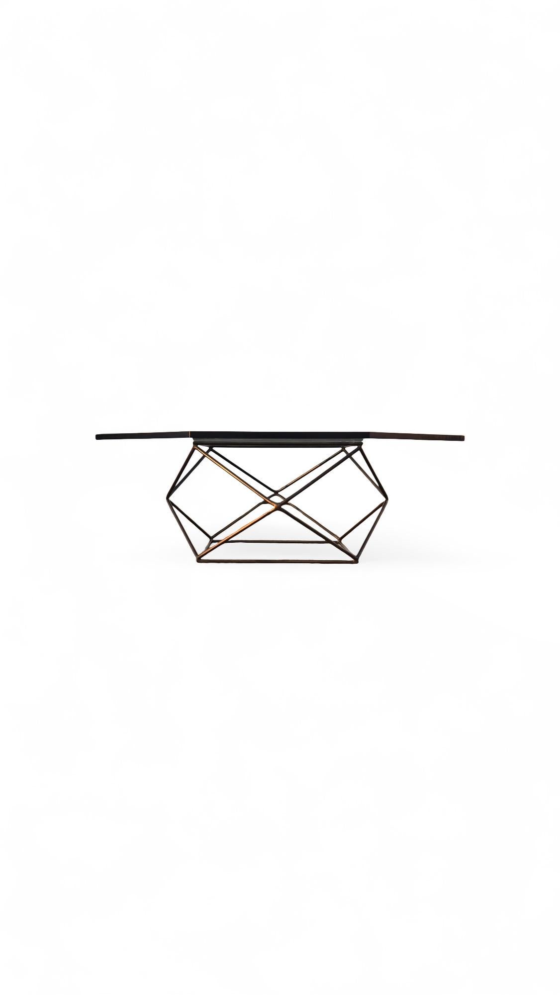 American Milo Baughman for Directional  Bronze Coffee Table For Sale
