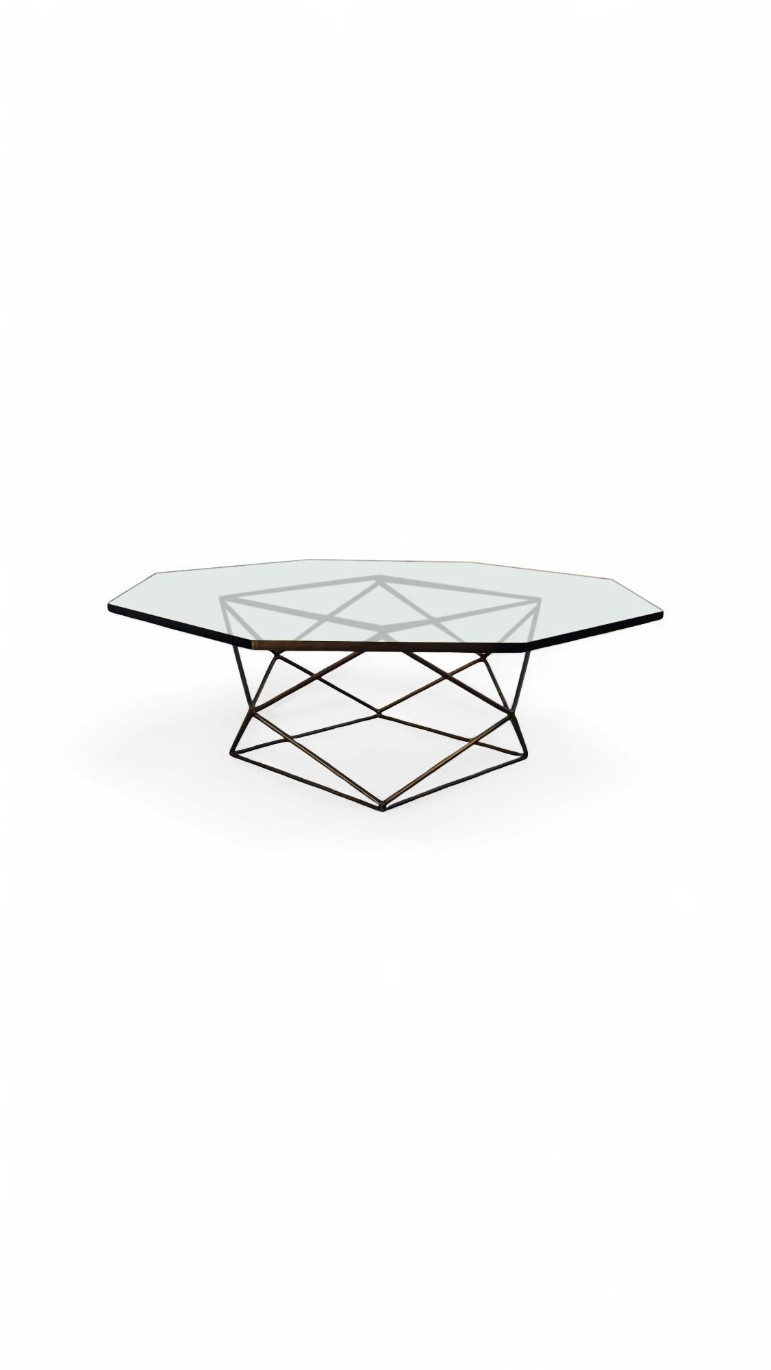 Milo Baughman for Directional  Bronze Coffee Table For Sale 1