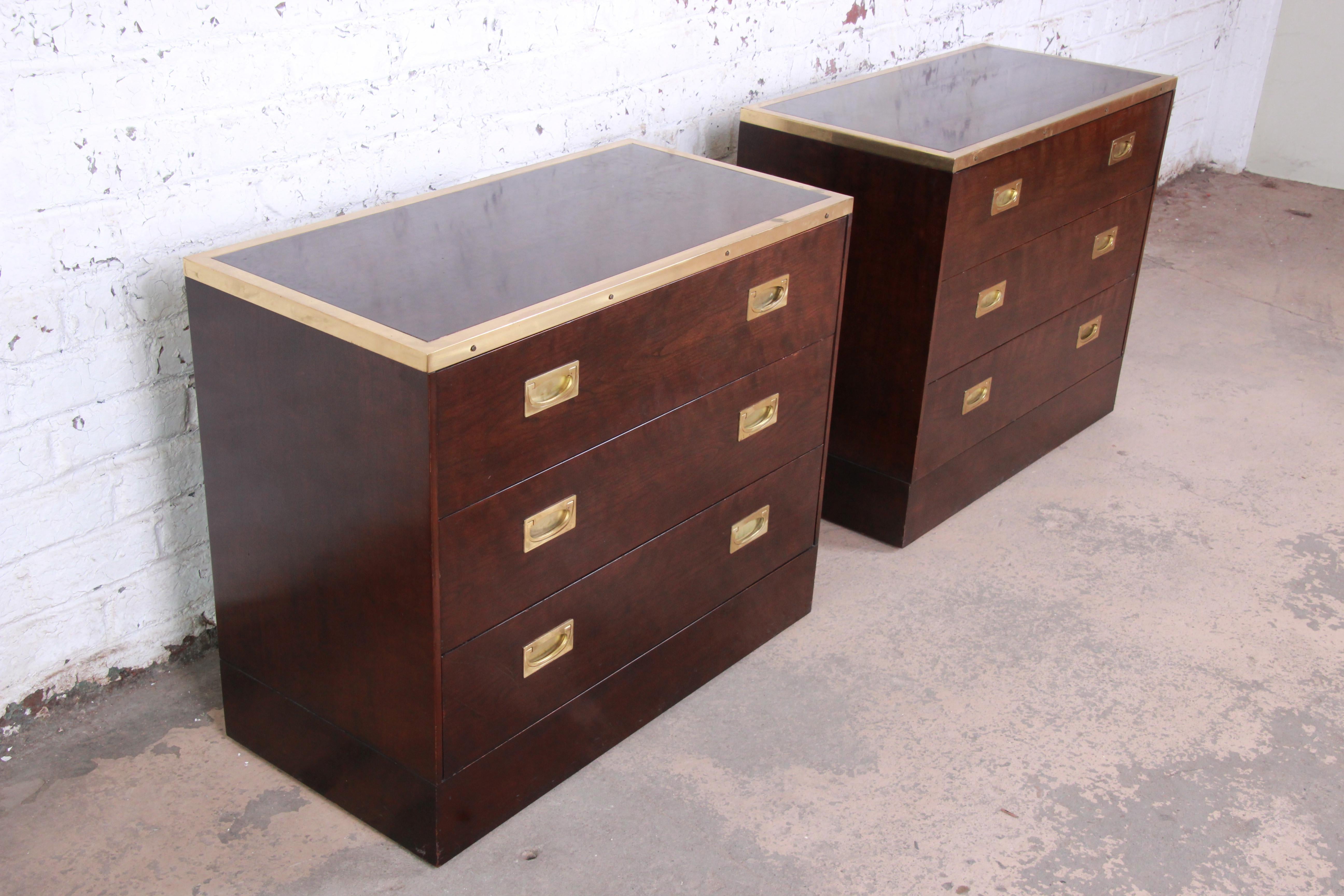 American Milo Baughman for Directional Campaign Style Bachelor Chests or Nightstands