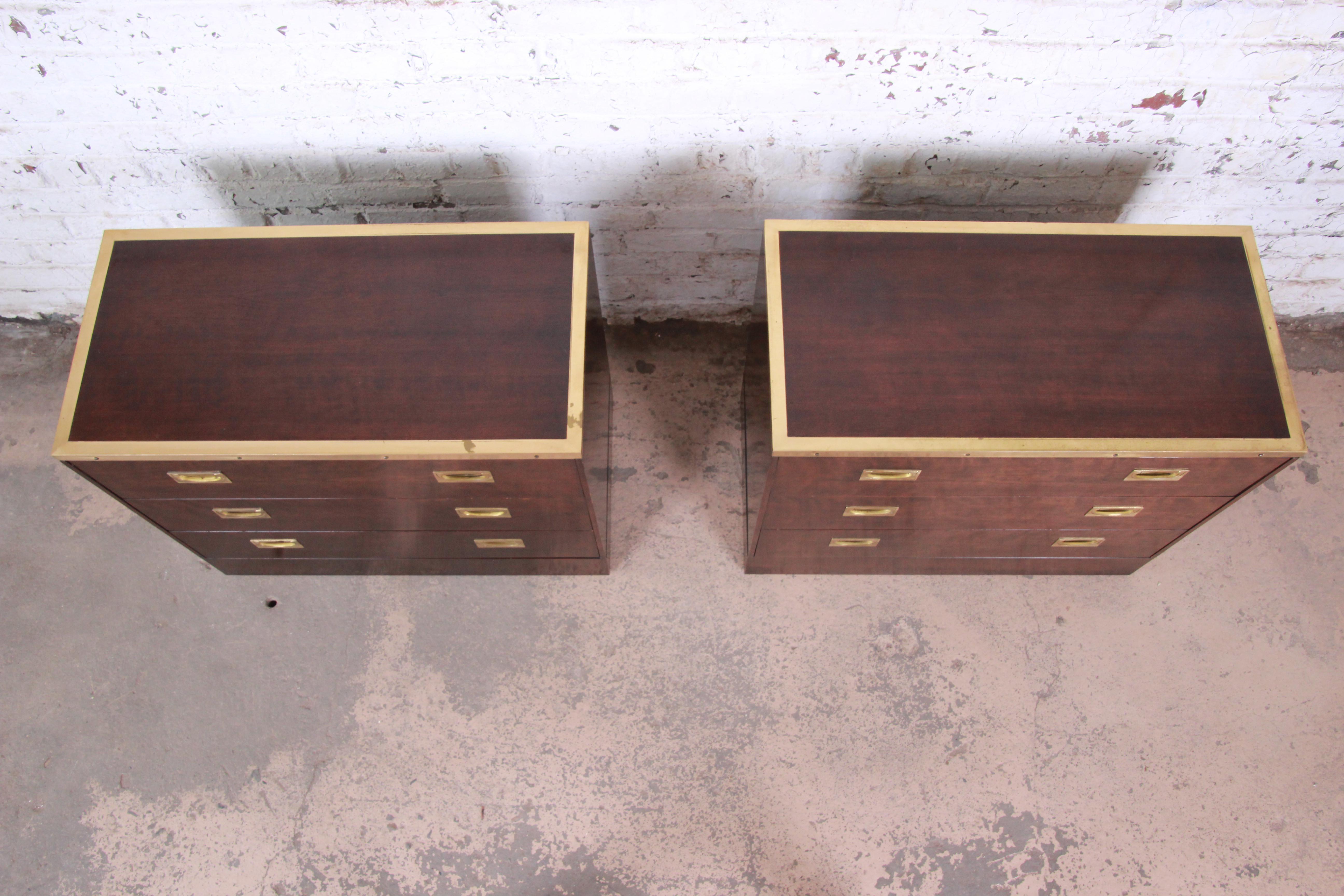 Milo Baughman for Directional Campaign Style Bachelor Chests or Nightstands 1