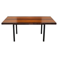 Milo Baughman for Directional Dining Table in Walnut, Rosewood, Ash w/ 2 Leaves