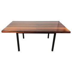 Milo Baughman for Directional Dining Table, Striped Multi Veneer, Rosewood, Ash