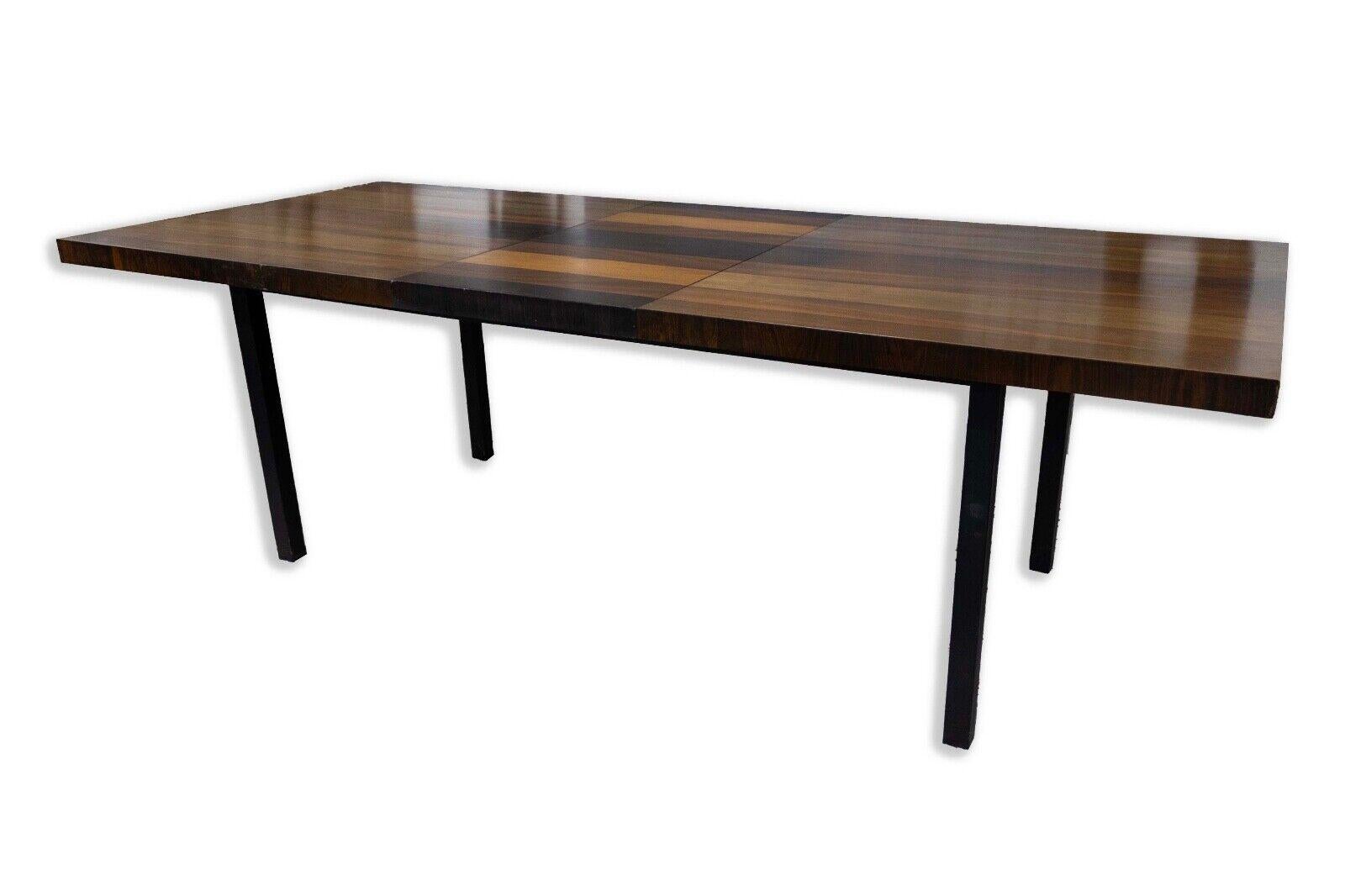 Milo Baughman for Directional Expandable Dining Table w/ Leaf Mid Century Modern In Good Condition In Keego Harbor, MI