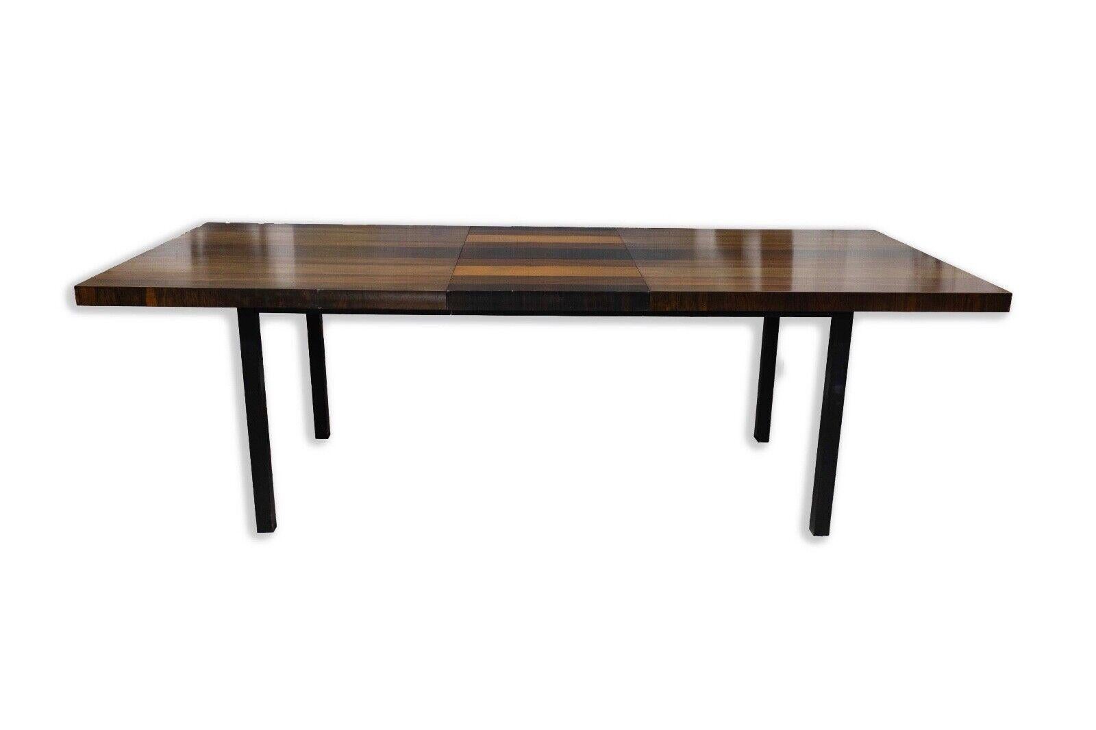 20th Century Milo Baughman for Directional Expandable Dining Table w/ Leaf Mid Century Modern