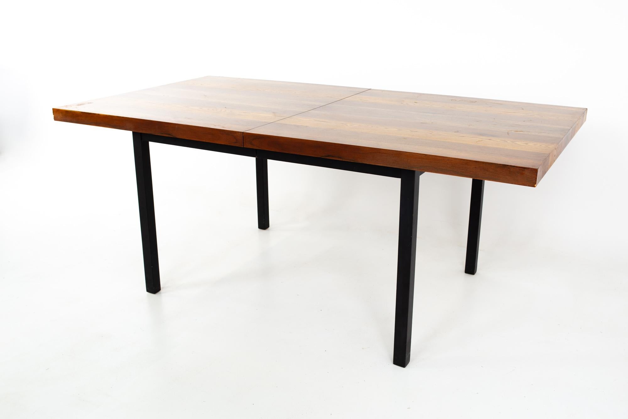 Mid-Century Modern Milo Baughman for Directional MCM Rosewood Walnut and Oak Parsons Dining Table