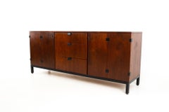 Milo Baughman for Directional MCM Walnut 9-Drawer Lowboy Sideboard Credenza