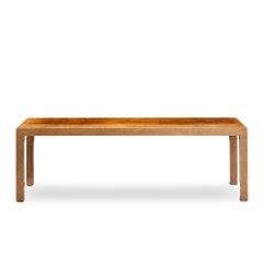 Milo Baughman for Directional Mid Century Burlwood Parsons Coffee Table