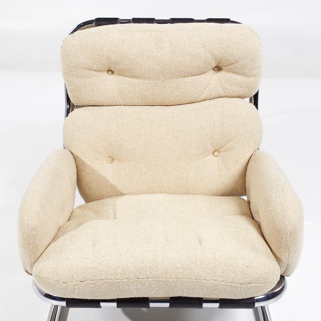 Mid-Century Modern Milo Baughman for Directional Mid Century Chrome Chair For Sale