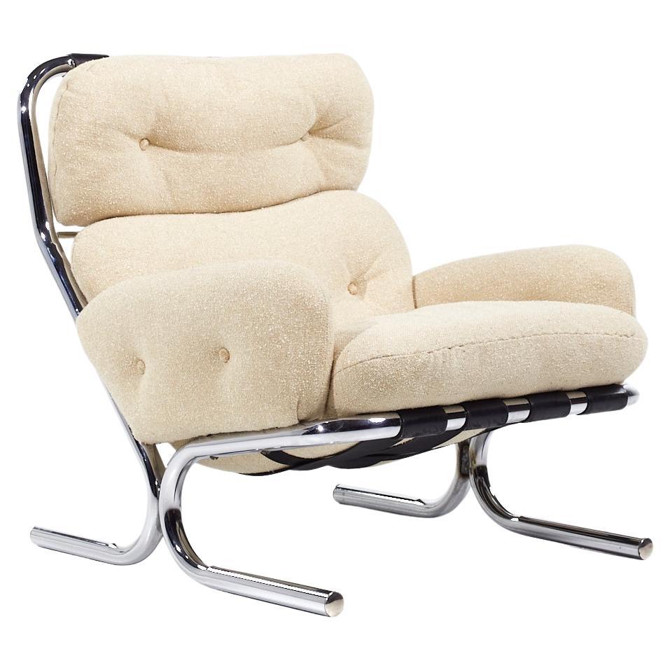 Milo Baughman for Directional Mid Century Chrome Chair For Sale
