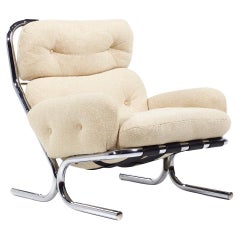 Vintage Milo Baughman for Directional Mid Century Chrome Chair
