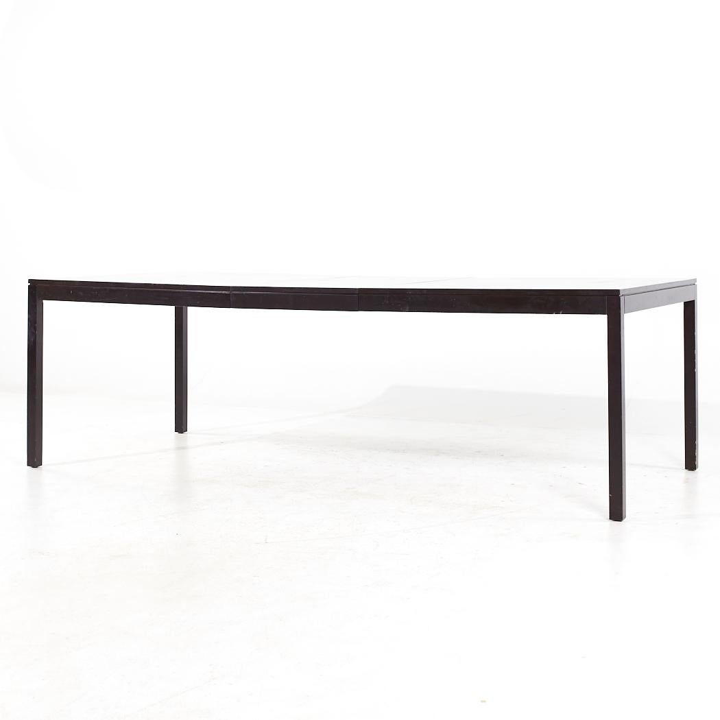 Milo Baughman for Directional Mid Century Table de salle à manger marquetée avec 2 abattants en vente 1