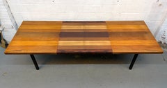 Milo Baughman for Directional Mid-Century Mixed Wood Expanding Leaf Dining Table