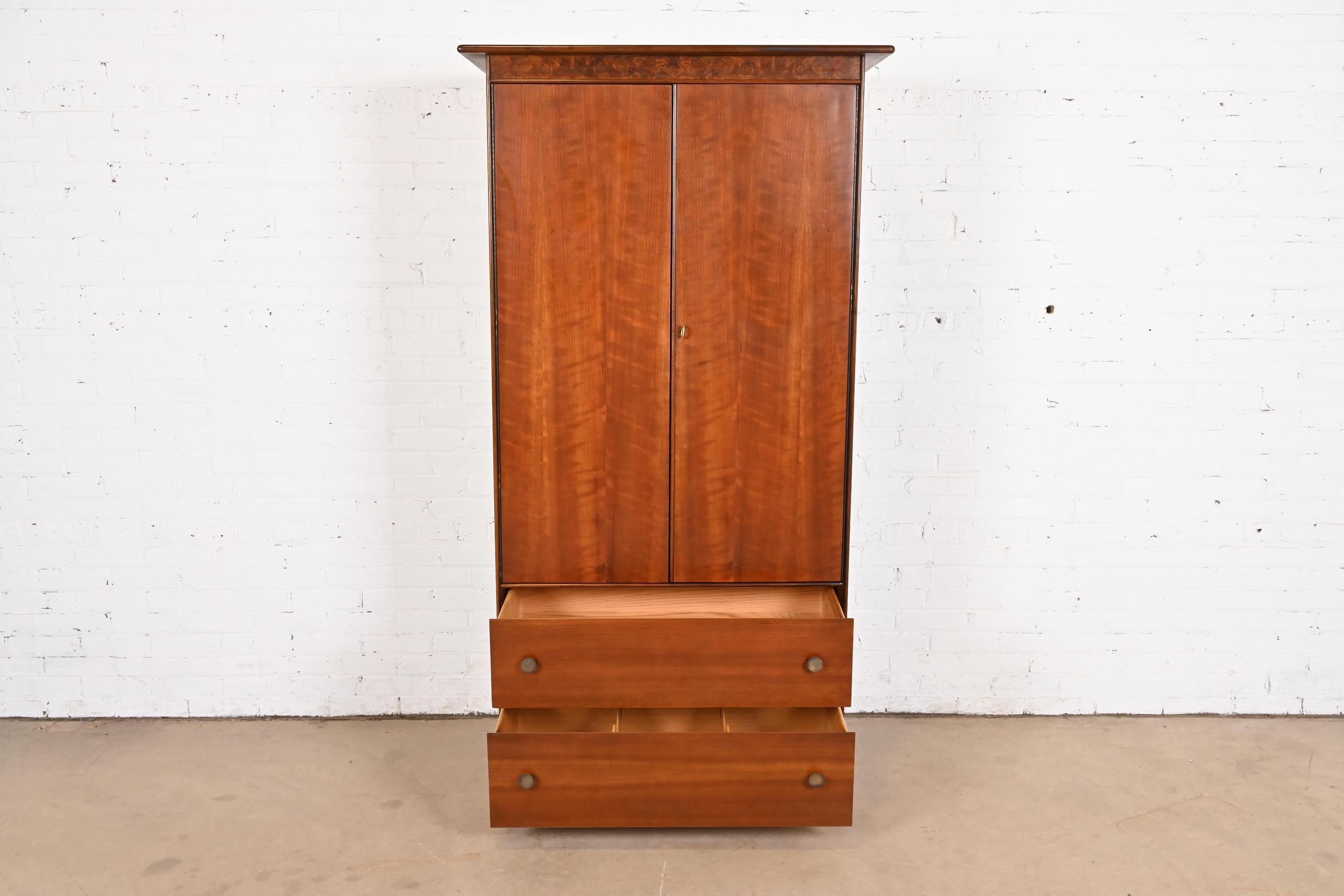 Milo Baughman for Directional Mid-Century Modern Armoire Dresser, 1960s For Sale 4