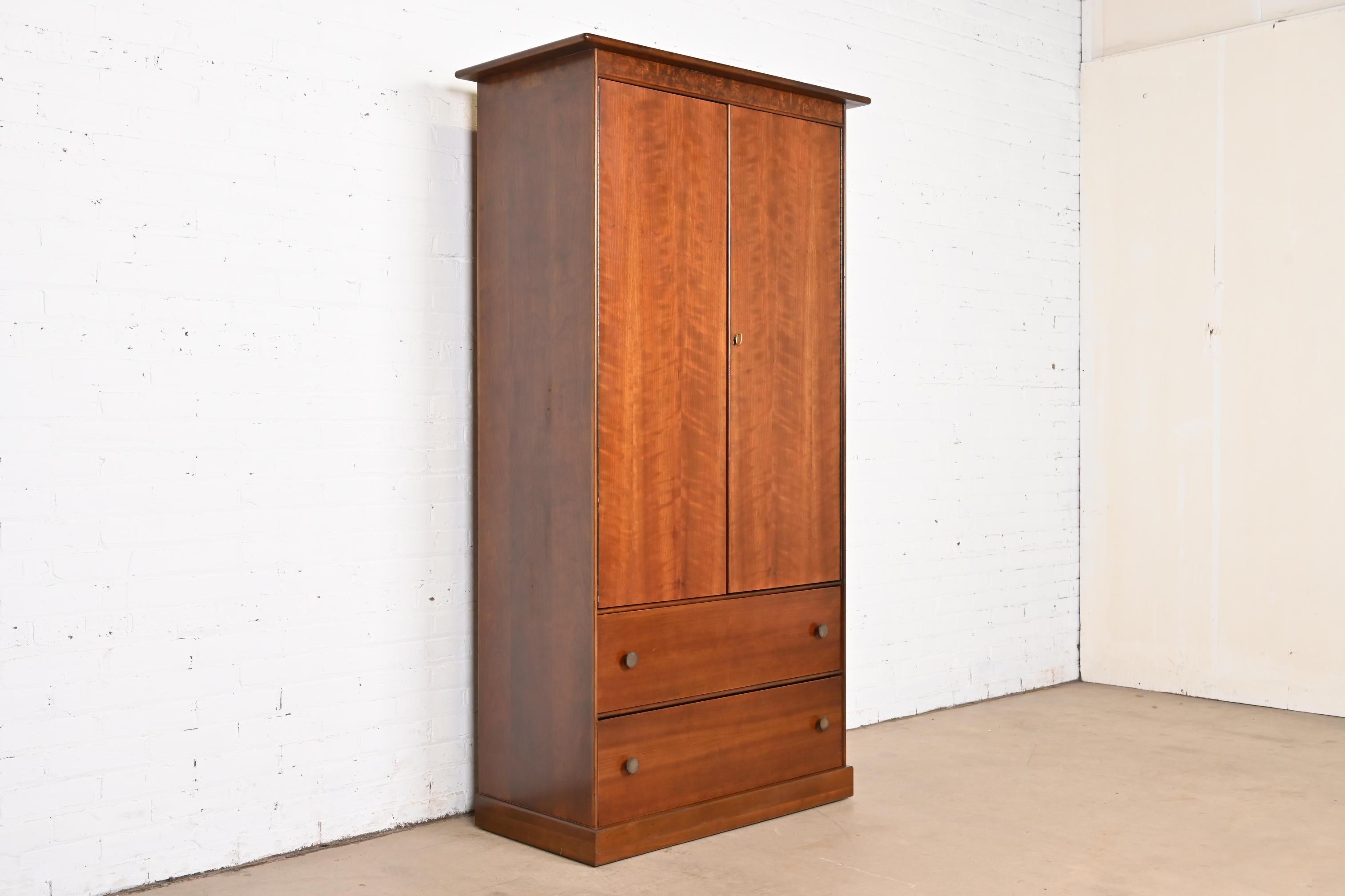 Milo Baughman for Directional Mid-Century Modern Armoire Dresser, 1960s In Good Condition For Sale In South Bend, IN