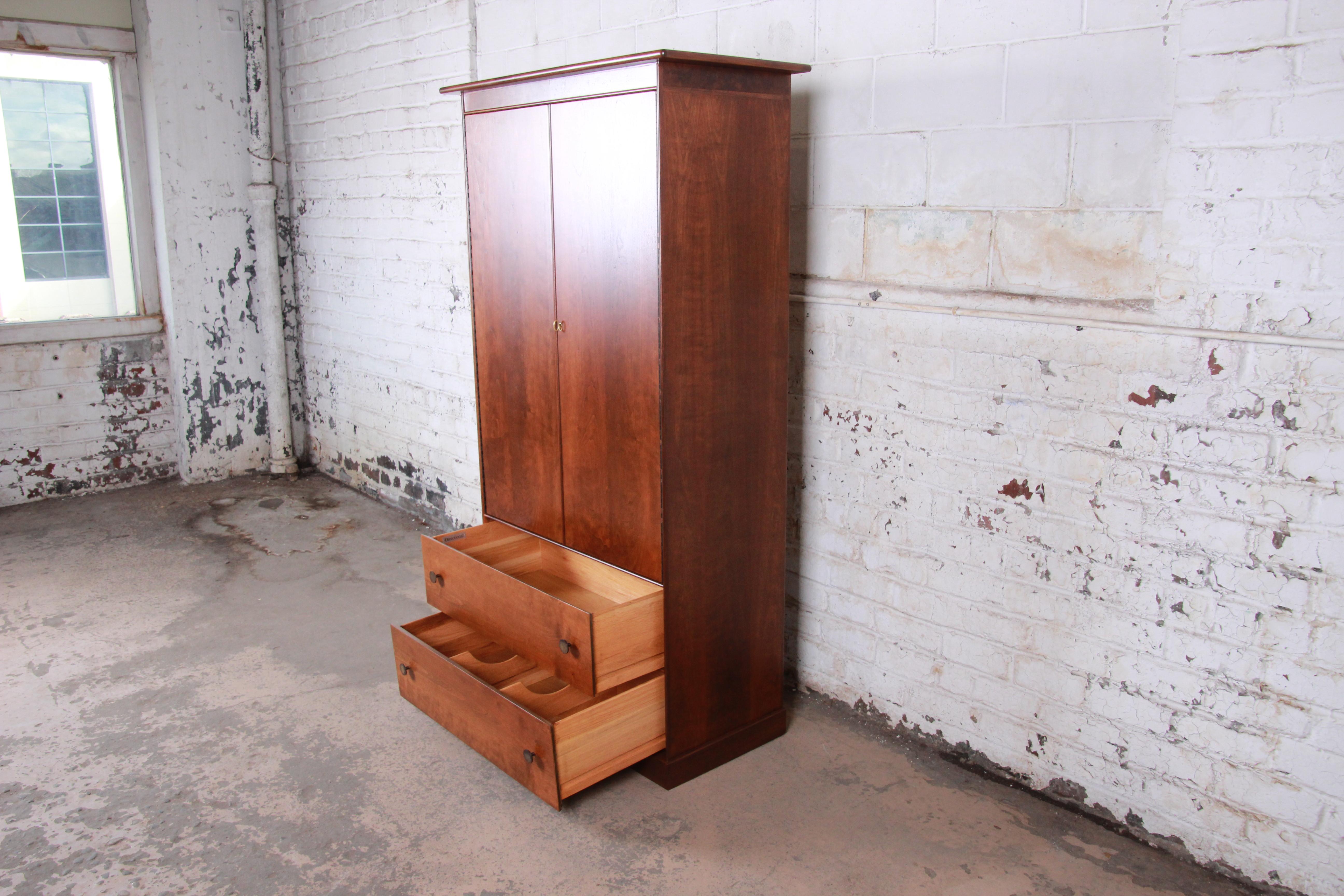 Milo Baughman for Directional Mid-Century Modern Armoire Dresser, Newly Restored 4