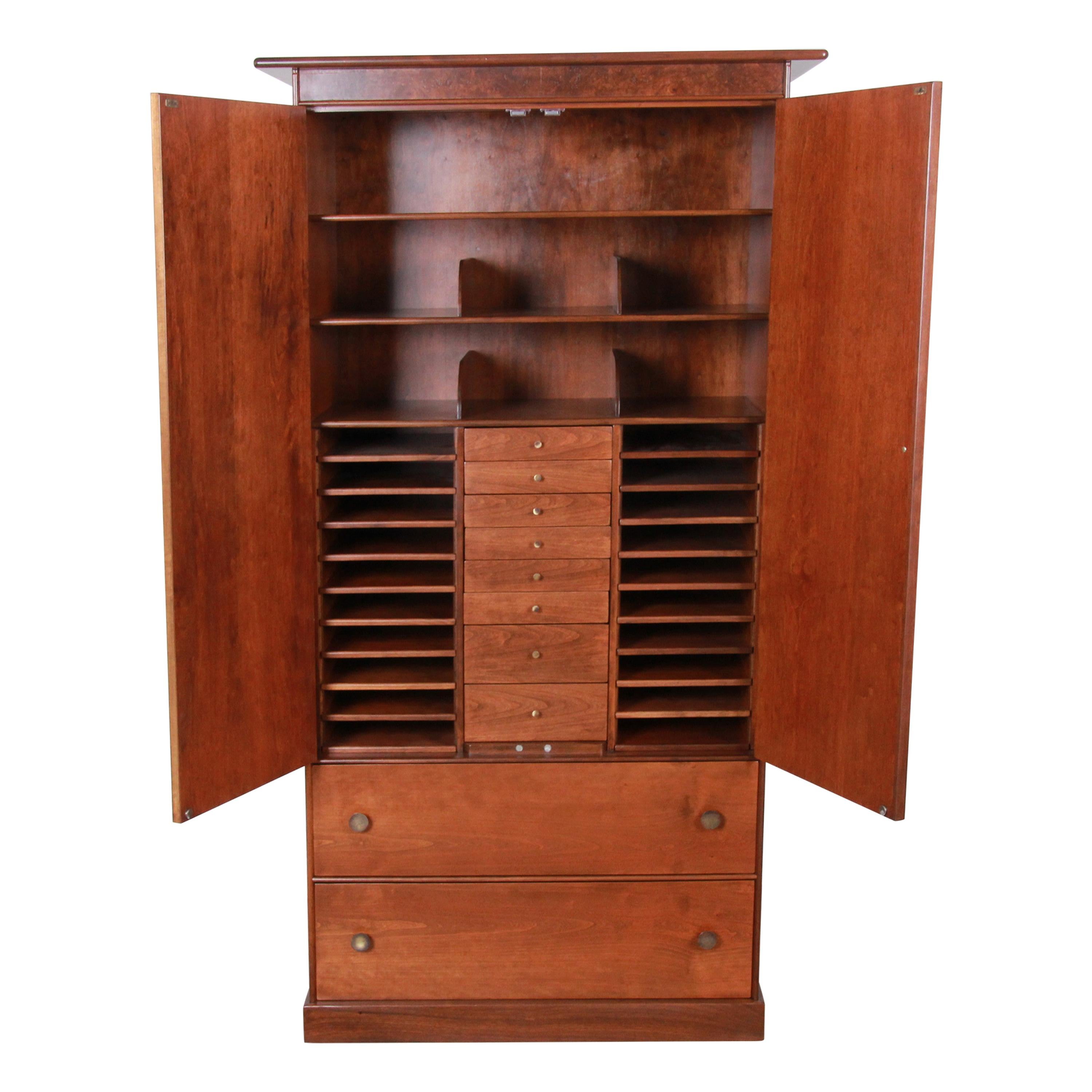 Milo Baughman for Directional Mid-Century Modern Armoire Dresser, Newly Restored
