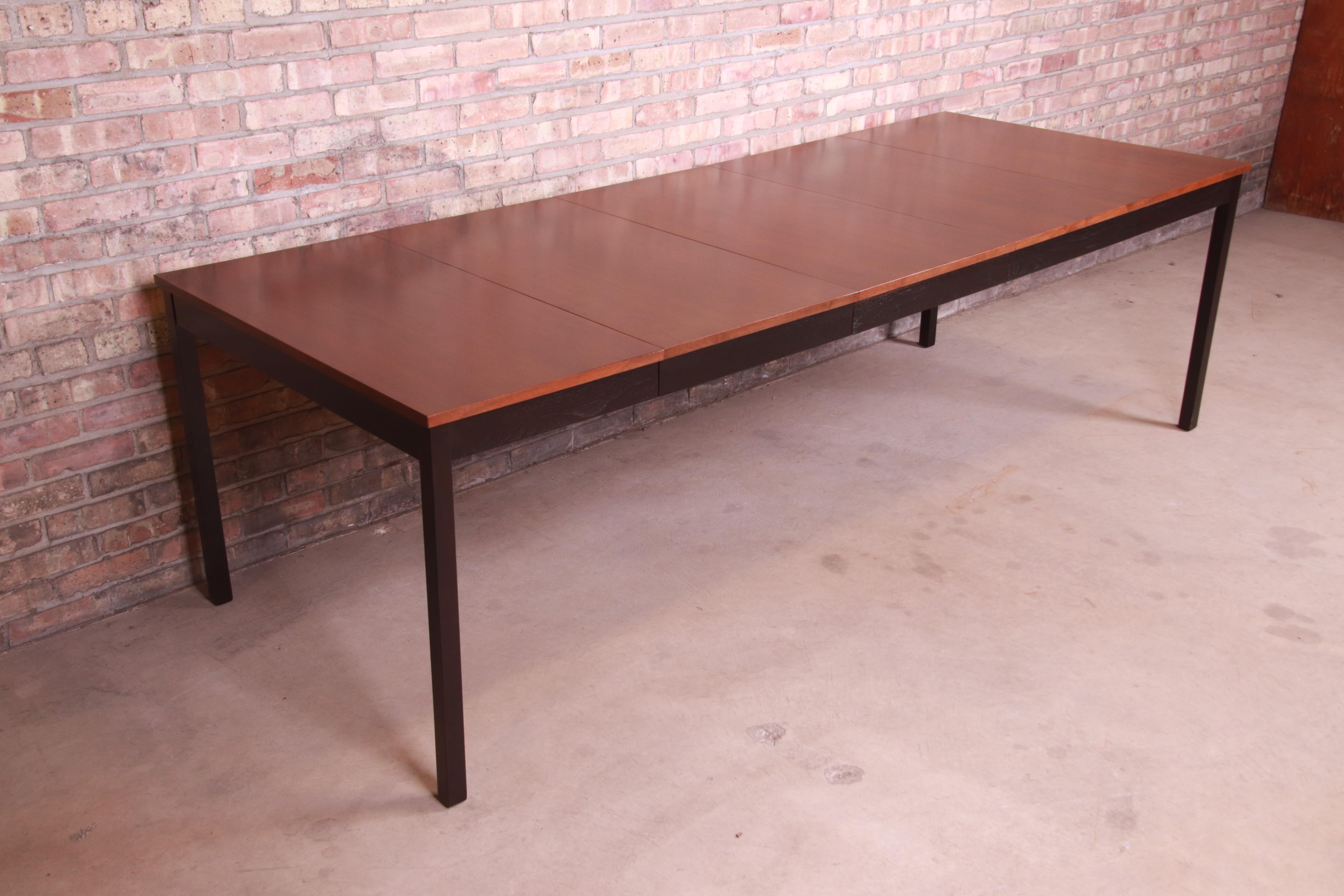 Mid-20th Century Milo Baughman for Directional Mid-Century Modern Walnut Dining Table, Refinished For Sale