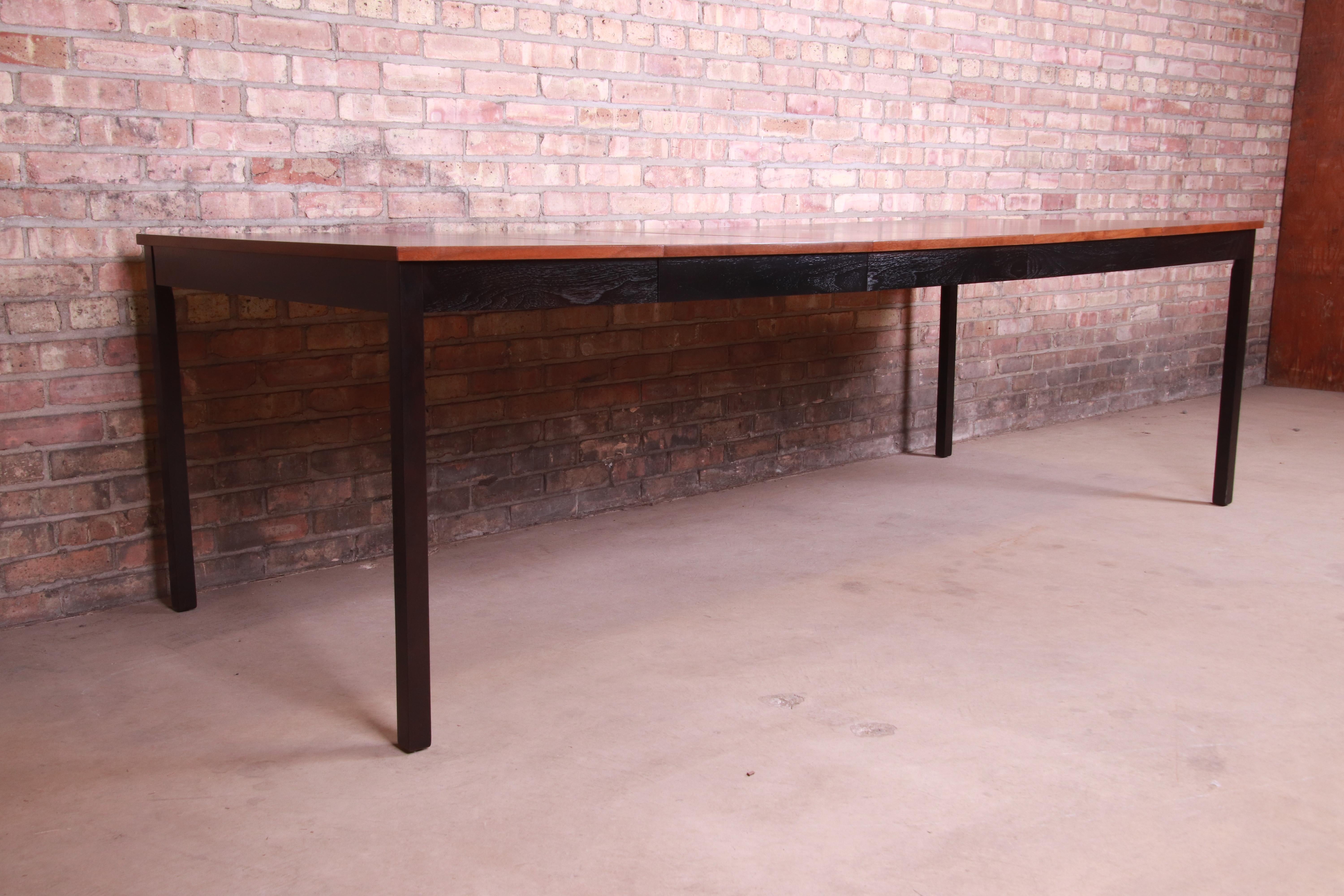 Milo Baughman for Directional Mid-Century Modern Walnut Dining Table, Refinished For Sale 1