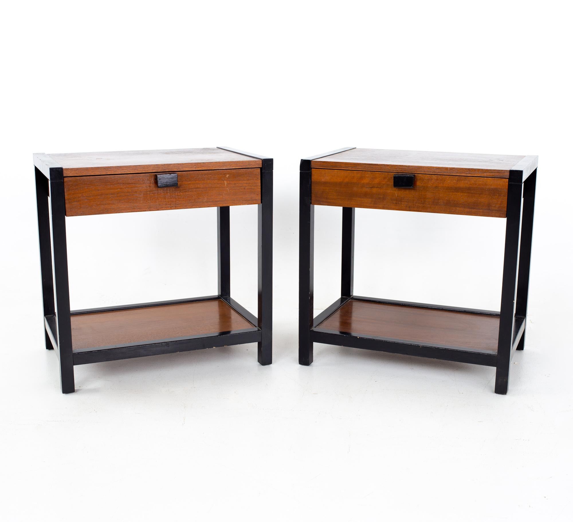 Mid-Century Modern Milo Baughman for Directional Mid Century Nightstands, a Pair