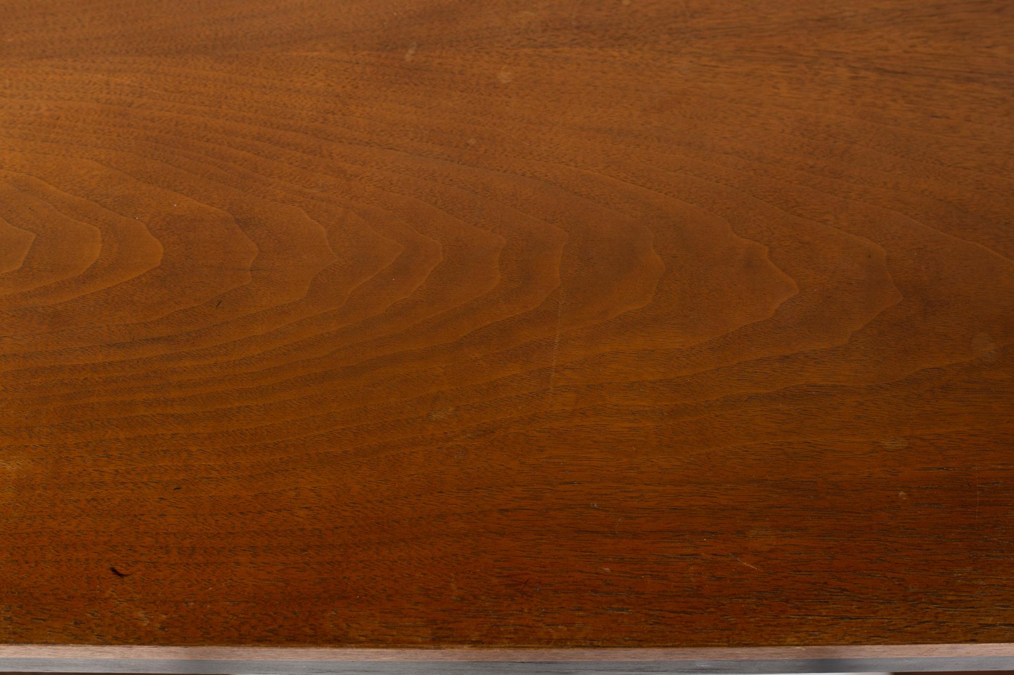 Wood Milo Baughman for Directional Mid Century Parsons Writing Desk with Modular File