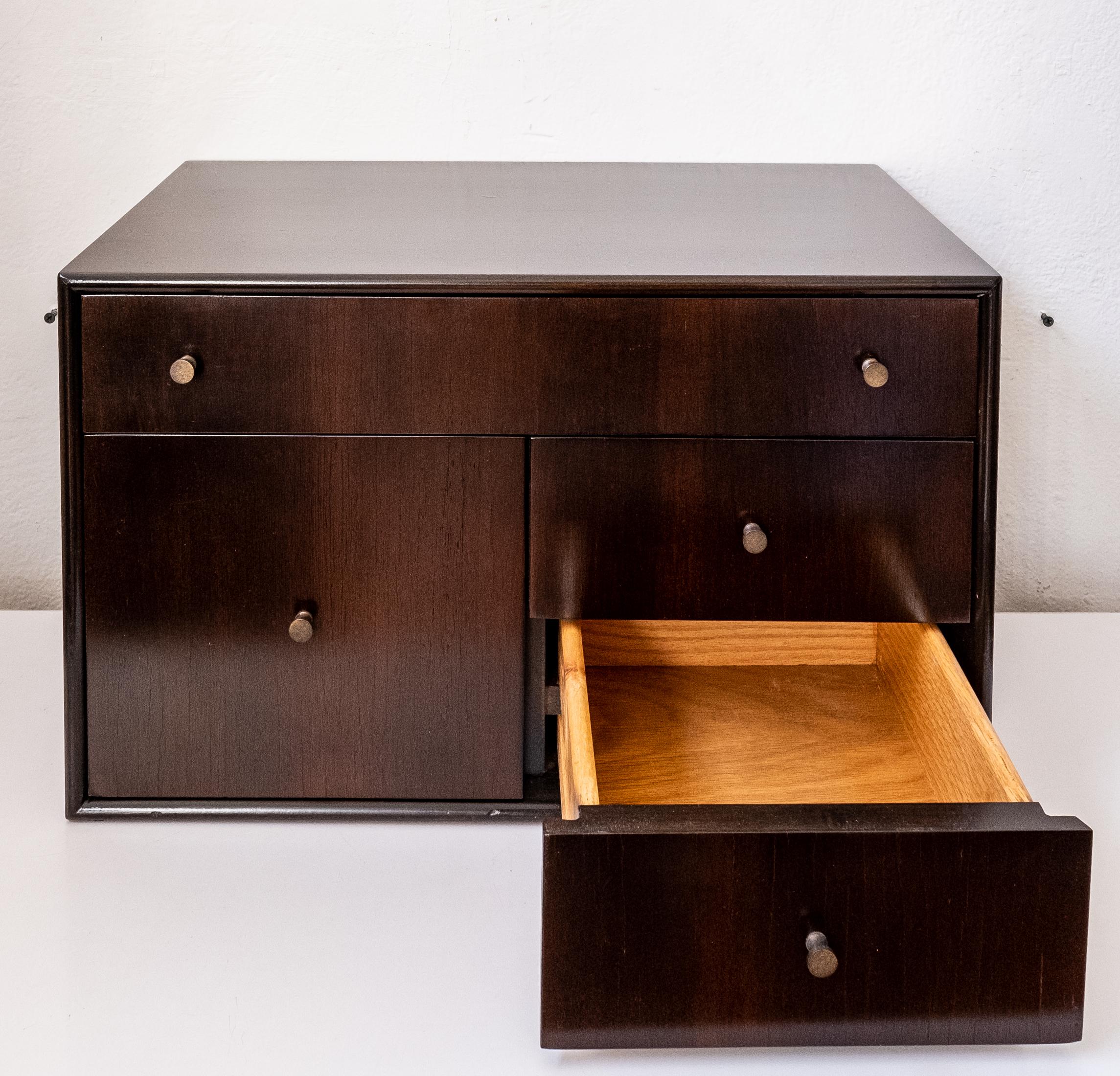 Brass Milo Baughman for Directional Miniature Jewelry Chest