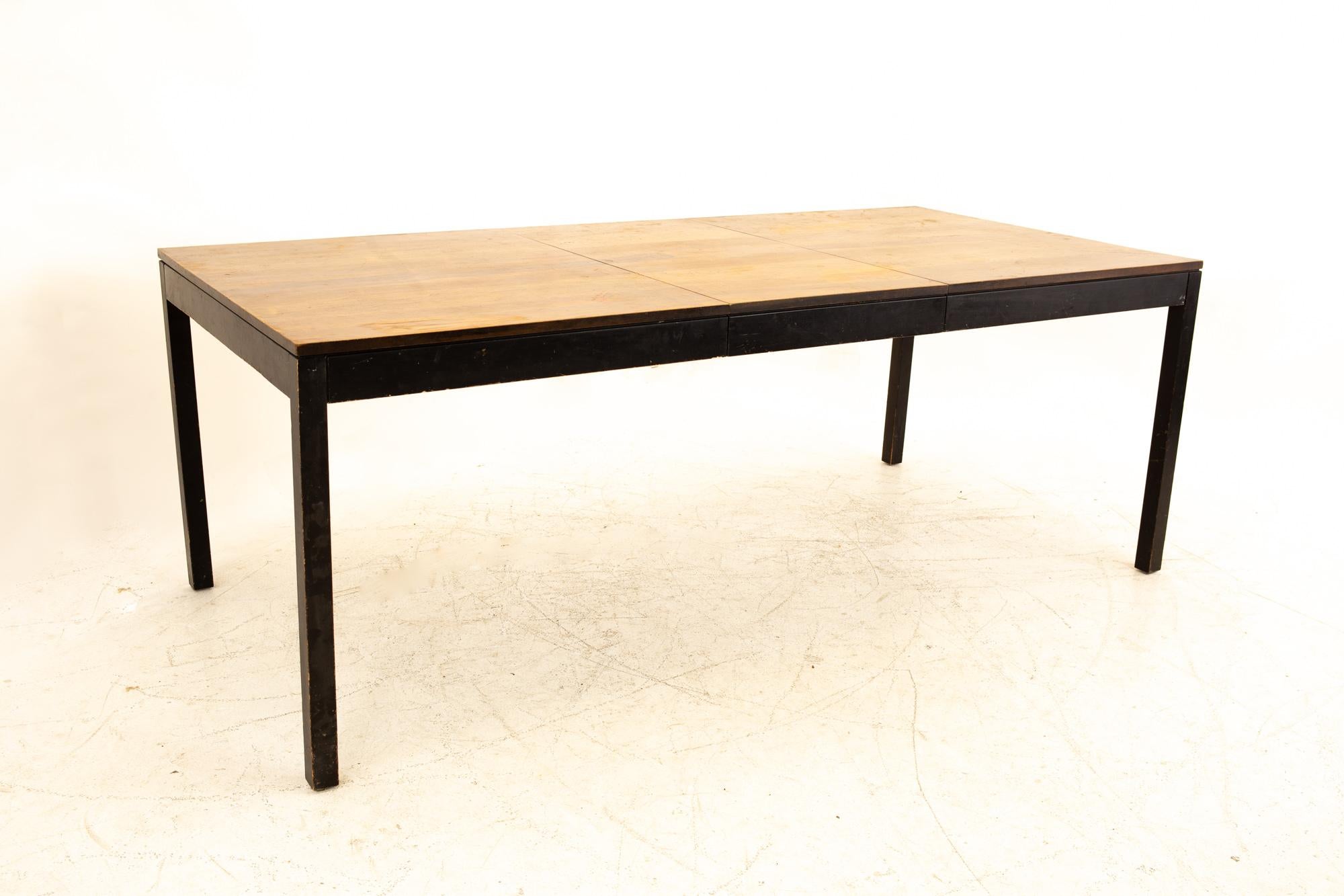 American Milo Baughman for Directional Parsons Midcentury Multi Wood Dining Table
