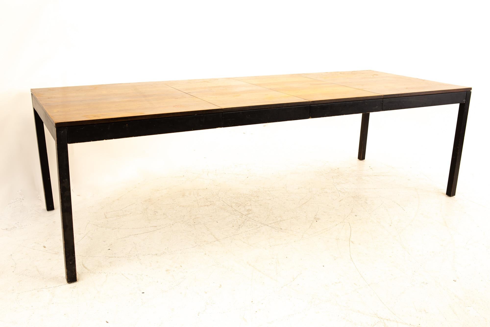 Late 20th Century Milo Baughman for Directional Parsons Midcentury Multi Wood Dining Table
