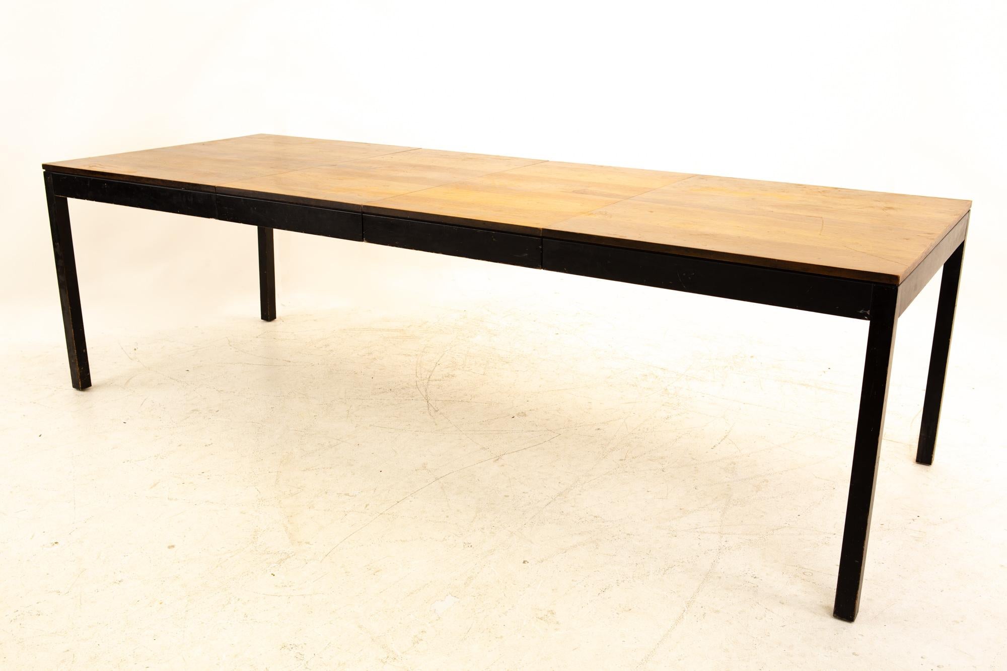 Milo Baughman for Directional Parsons Midcentury Multi Wood Dining Table 1