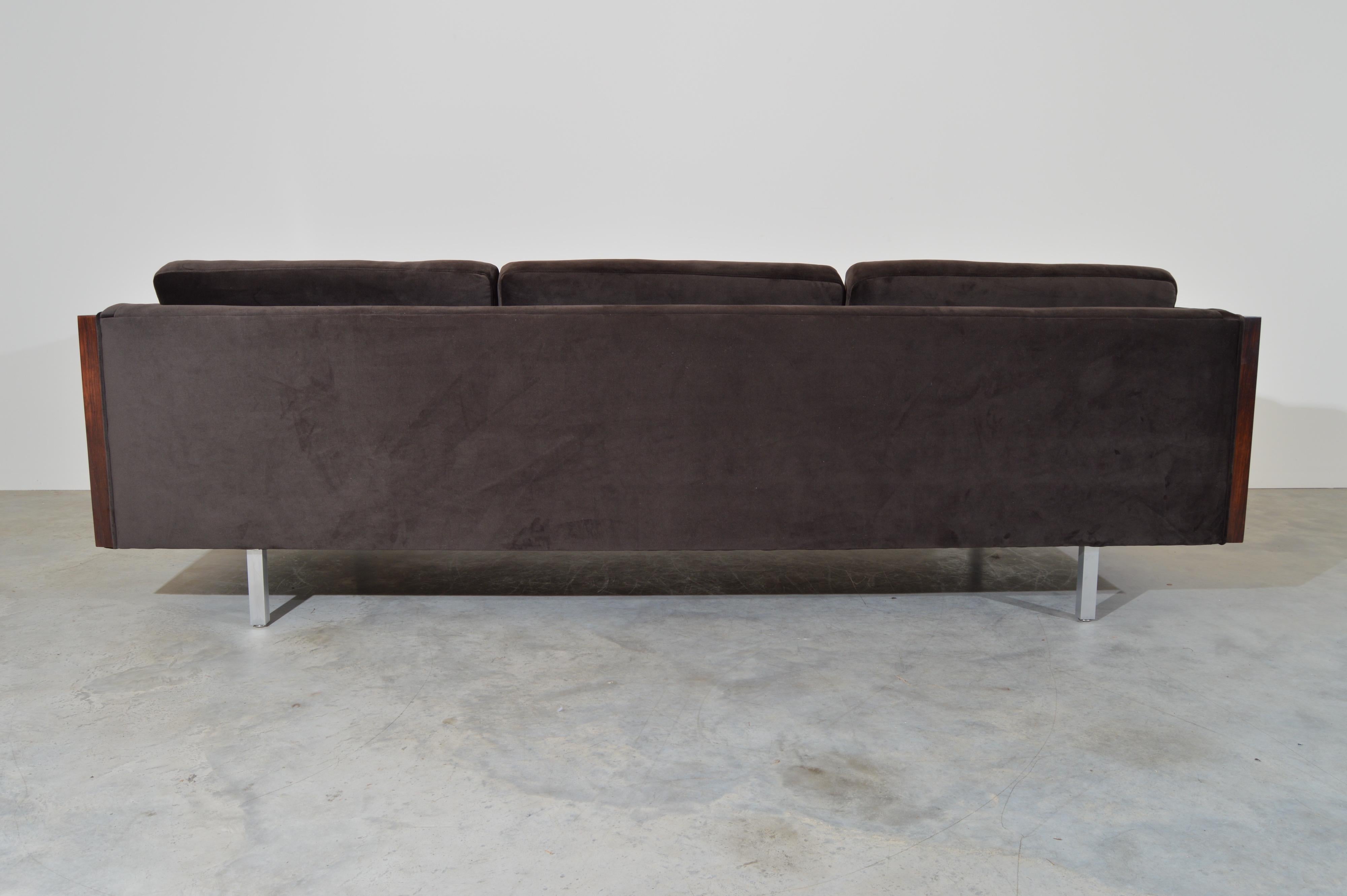 Late 20th Century Milo Baughman for Directional Rosewood Panel Case Sofa