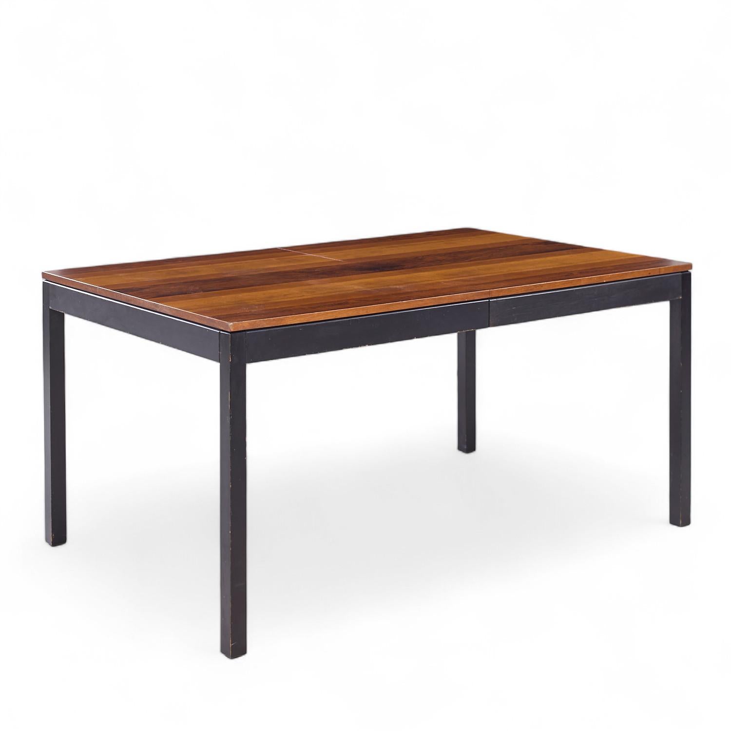 20th Century Milo Baughman for Directional Rosewood, Walnut, Ash Dining Table with 2 Leaves For Sale