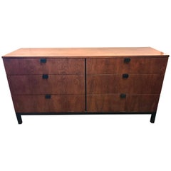 Milo Baughman for Directional Six-Drawer Walnut Dresser Chest of Drawers