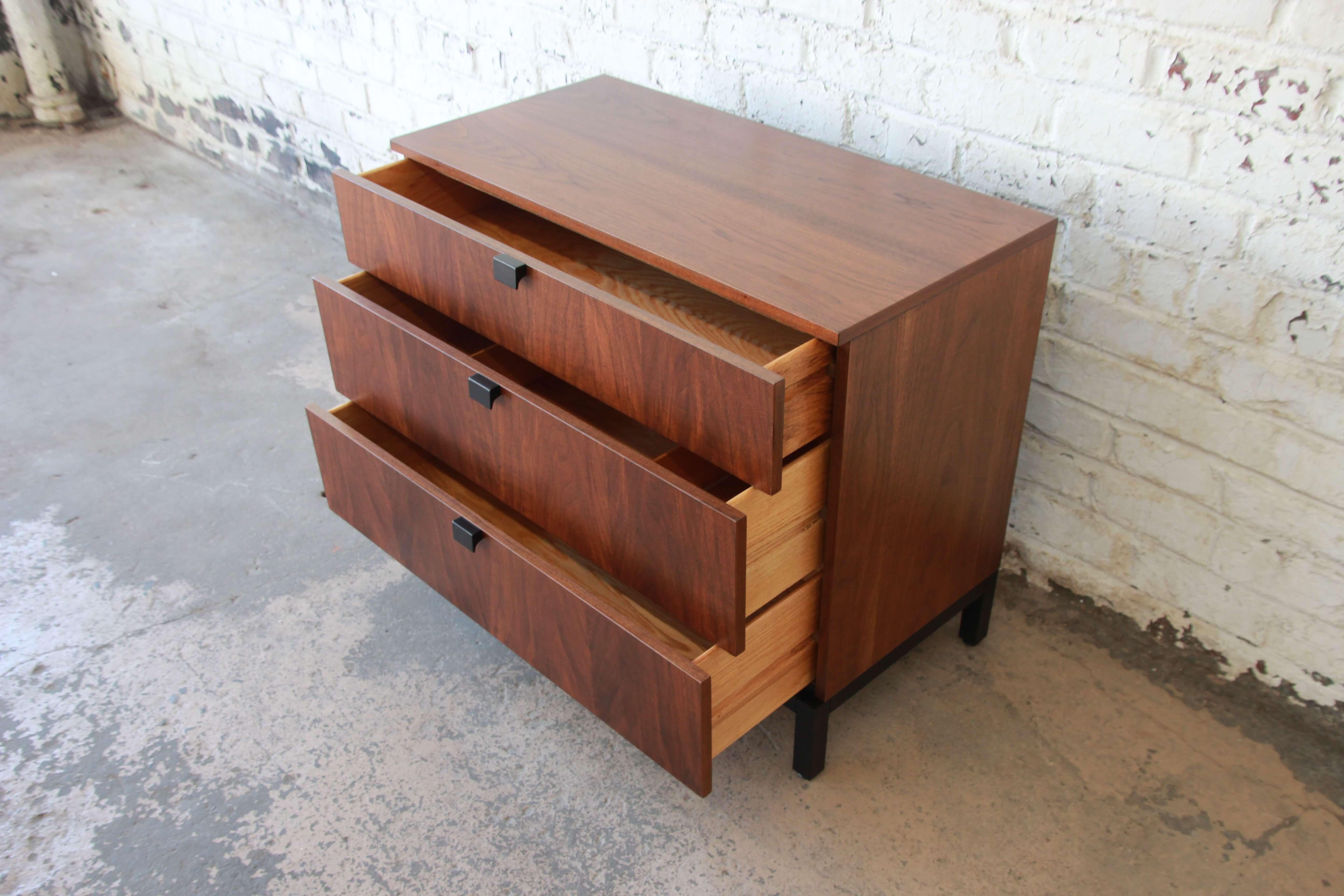 Milo Baughman for Directional Three-Drawer Bachelor Chest In Good Condition In South Bend, IN