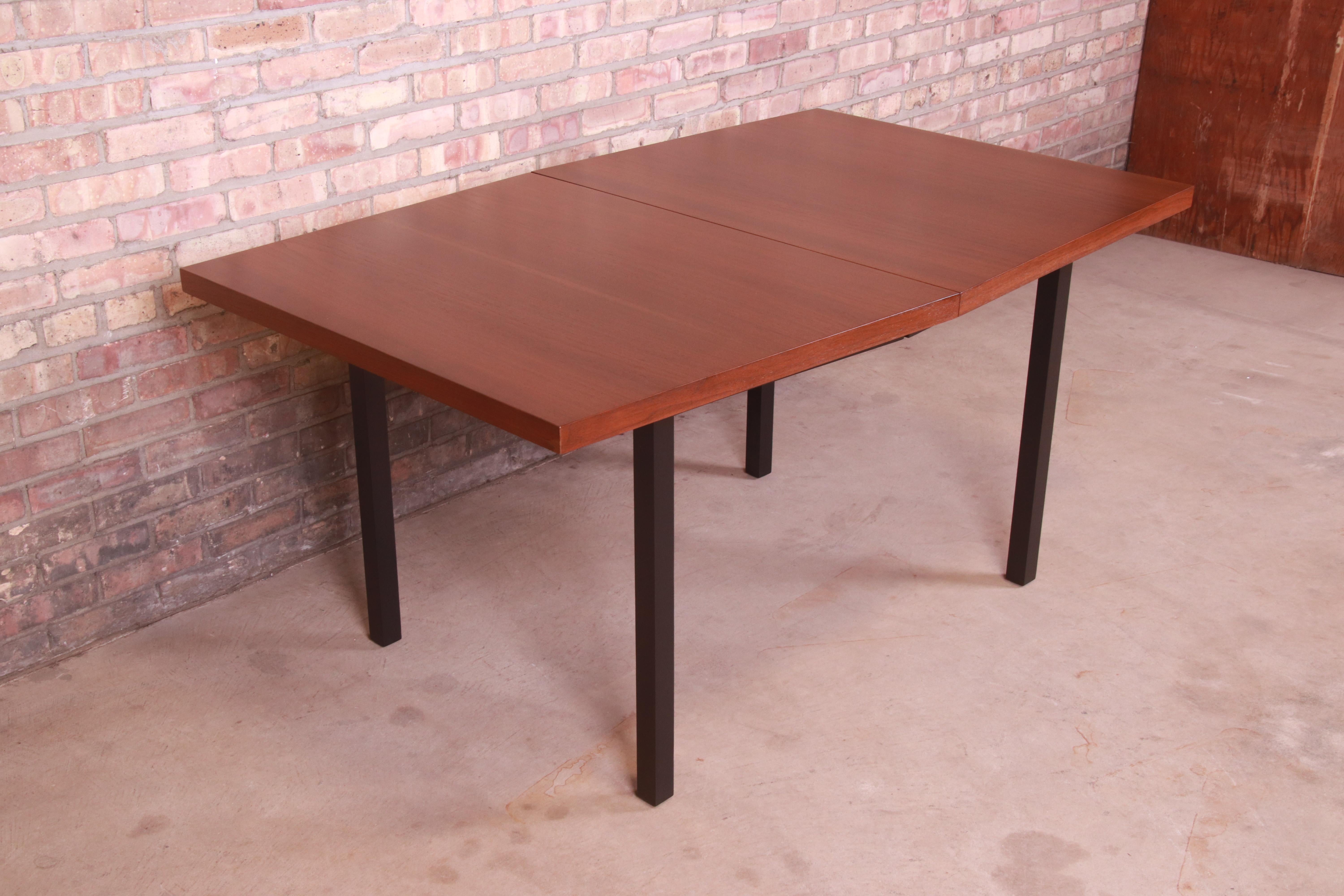 Milo Baughman for Directional Walnut Boat-Shaped Dining Table, Newly Refinished For Sale 6