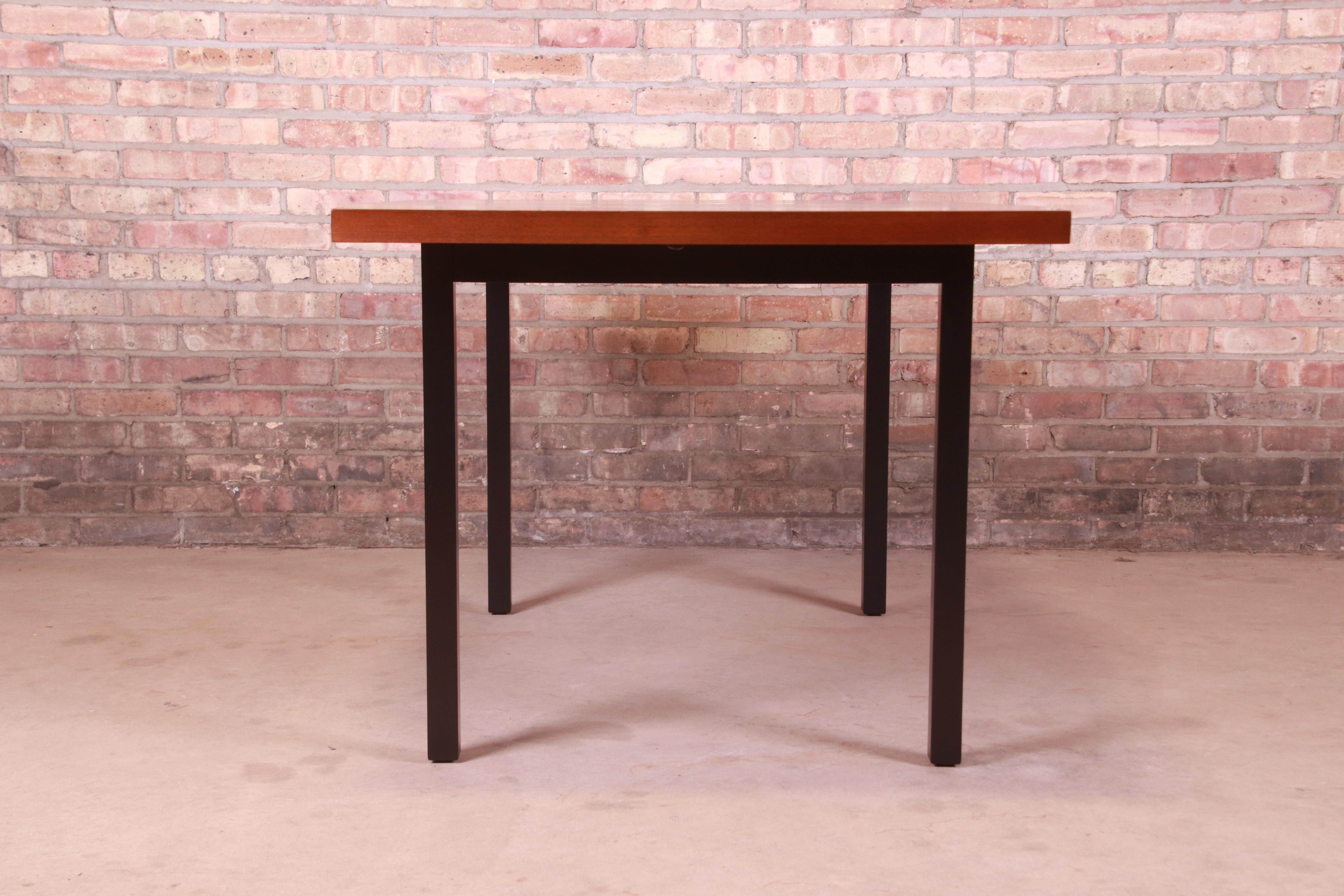 Milo Baughman for Directional Walnut Boat-Shaped Dining Table, Newly Refinished For Sale 9