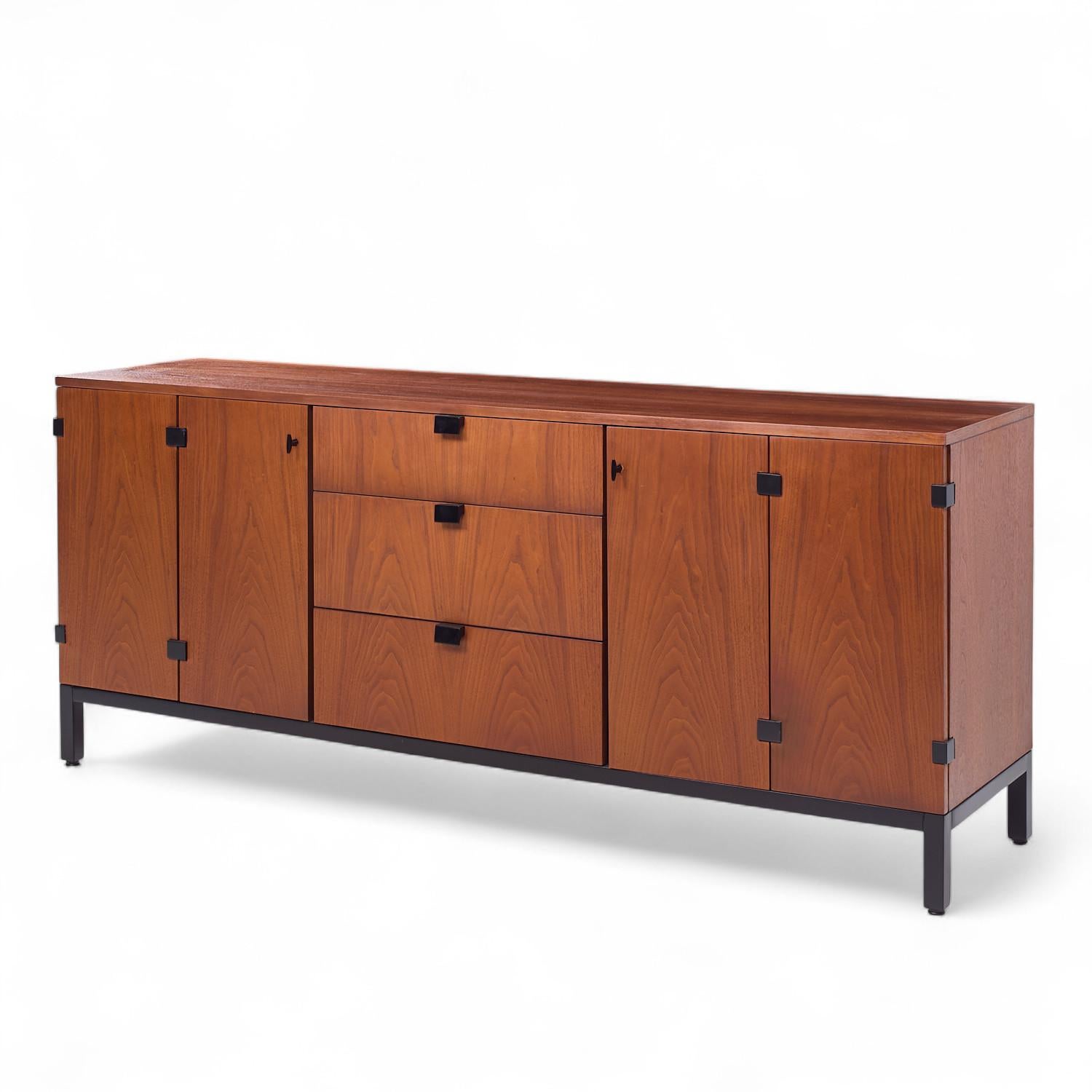 Mid-Century Modern Milo Baughman for Directional Walnut Lowboy Dresser For Sale
