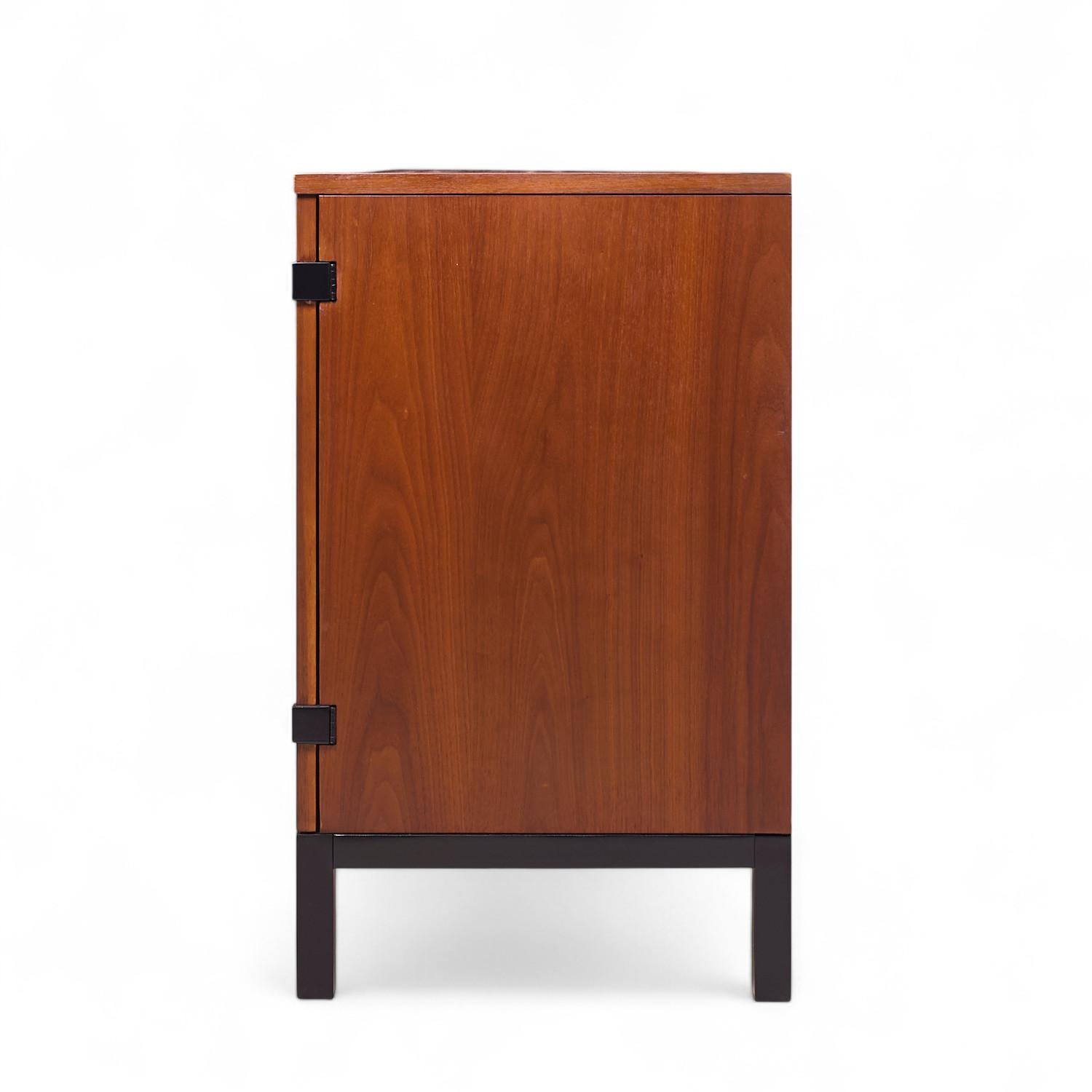 American Milo Baughman for Directional Walnut Lowboy Dresser For Sale