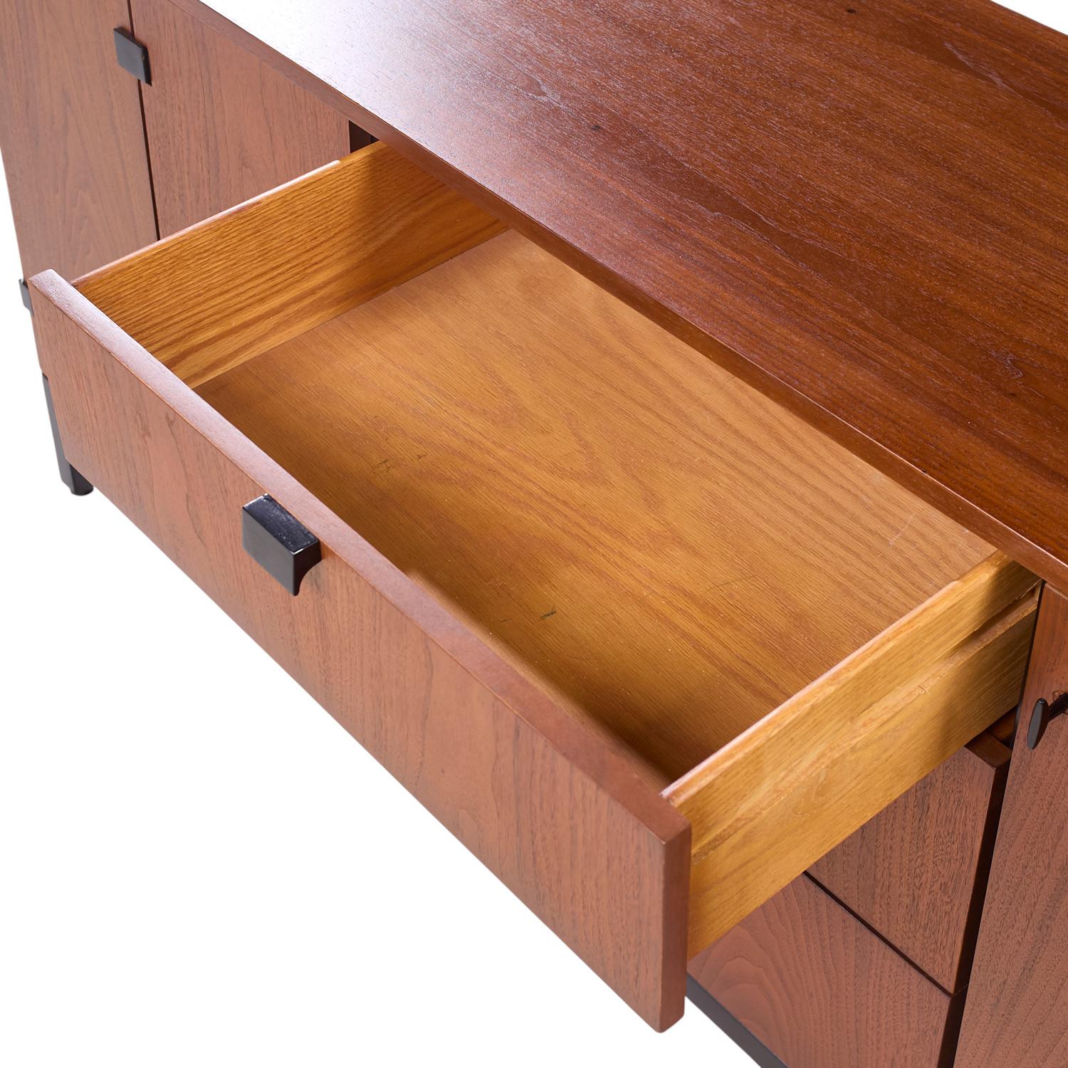 Milo Baughman for Directional Walnut Lowboy Dresser For Sale 3