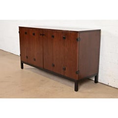 Milo Baughman for Directional Walnut Sideboard Credenza, Newly Refinished
