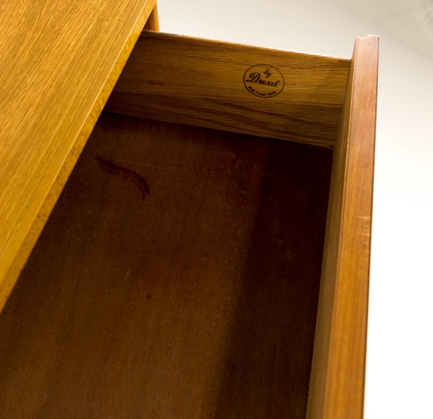 Milo Baughman for Drexel Blonde Highboy Dresser 3