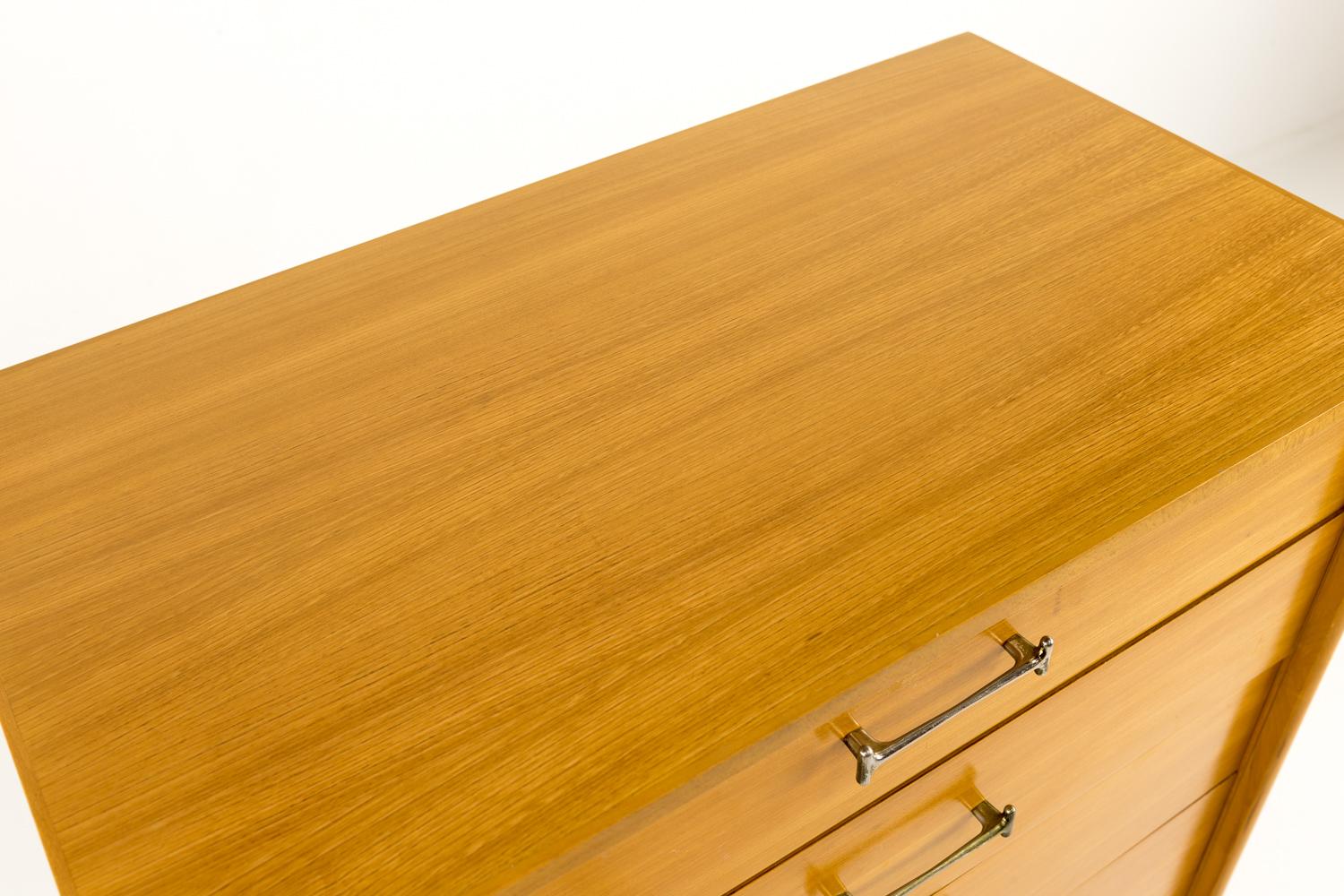 Milo Baughman for Drexel Blonde Highboy Dresser In Good Condition In Countryside, IL
